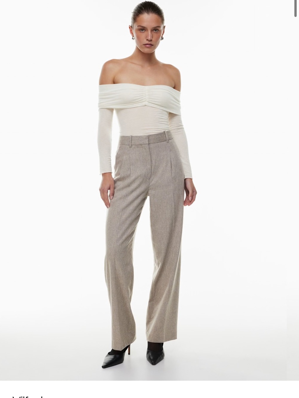 Aritzia Wilfred The Effortless Pant
Wool cashmere relaxed wide-leg trousers 12